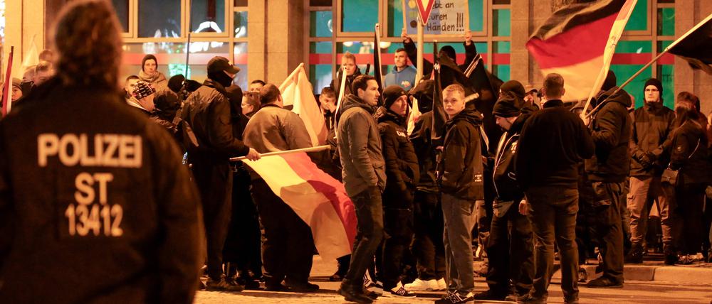 Demonstration auf dem Hasselbachplatz