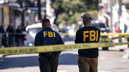FBI-Ermittler am Schauplatz des Terroranschlags in New Orleans
