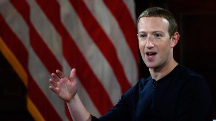 Facebook founder Mark Zuckerberg speaks at Georgetown University in a 'Conversation on Free Expression" in Washington, DC on October 17, 2019. (Photo by ANDREW CABALLERO-REYNOLDS / AFP)