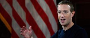 Facebook founder Mark Zuckerberg speaks at Georgetown University in a 'Conversation on Free Expression" in Washington, DC on October 17, 2019. (Photo by ANDREW CABALLERO-REYNOLDS / AFP)
