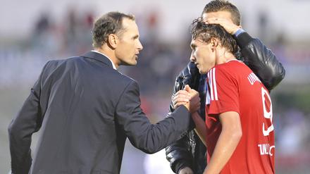 An alter Wirkungsstätte. Heiko Herrlich (links) war schon in Haching.