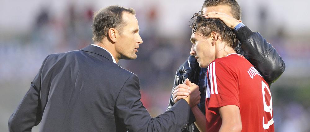 An alter Wirkungsstätte. Heiko Herrlich (links) war schon in Haching.