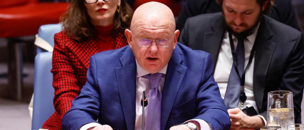 Russlands UN-Botschafter Wassili Nebensja sagte in einem Interview, Deutschland und Japan würden niemals einen Sitz im Sicherheitsrat erhalten. (Archivbild)