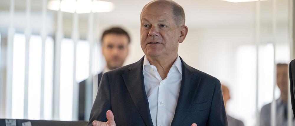 Scholz hat am Freitag mehrere Stationen in seinem Wahlkreis besucht.