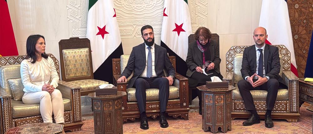 Außenministerin Baerbock und ihr französischer Amtskollege Jean-Noël Barrot sind die ersten EU-Außenminister, die seit dem Sturz von Langzeitherrscher al-Assad nach Damaskus gereist sind.
