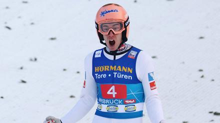 Stefan Kraft war am Samstag bester Österreicher und damit auch Tagessieger in Innsbruck.