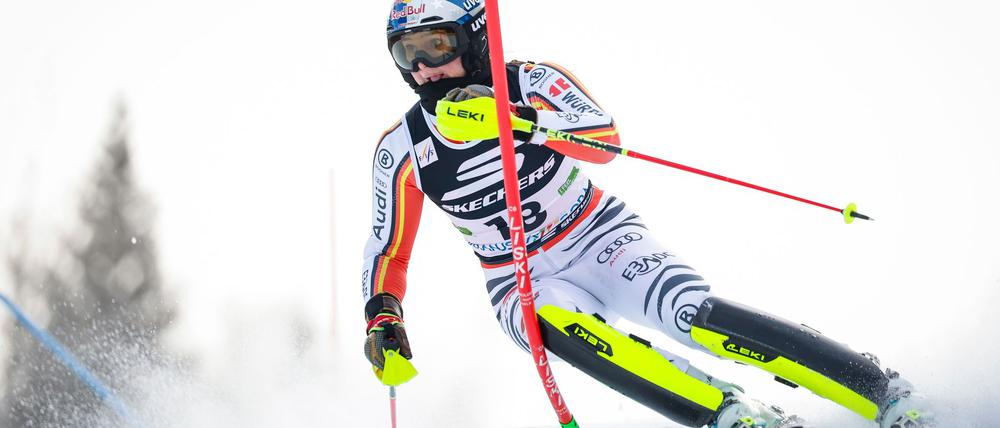 Emma Aicher schied im zweiten Durchgang des Slaloms von Kranjska Gora aus.