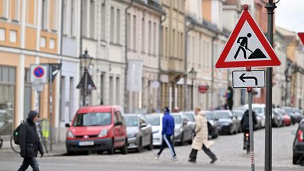 Potsdam, Baustellenschild