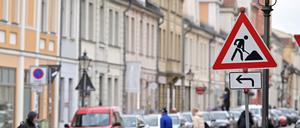 Potsdam, Baustellenschild