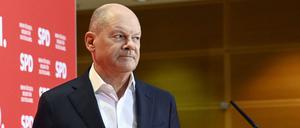 Olaf Scholz im Willy-Brandt-Haus. 