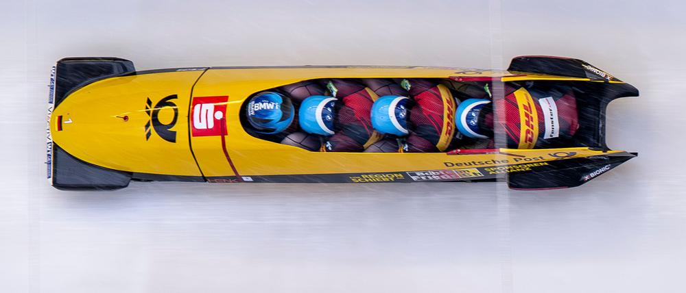 Francesco Friedrich kam im Viererbob beim Weltcup in Winterberg auf Rang zwei.