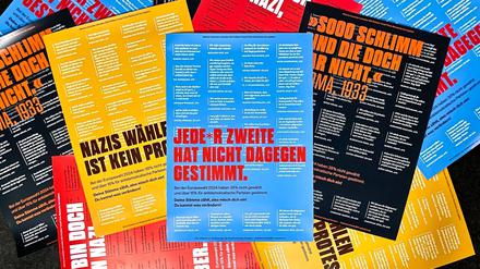 Die Anti-AfD-Plakate sind eine Aktion von Studierenden der FH Potsdam