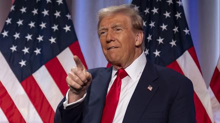 Donald Trump, designierter Präsident der USA, bei einem Treffen mit dem Kongresskomitee der Republikaner. 