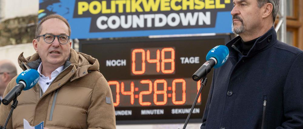 Der Countdown läuft: Die CSU setzt auf einen Regierungswechsel.