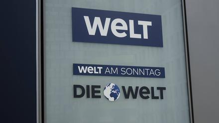 Der Eingang zur Redaktion der „Welt“-Gruppe am Axel-Springer-Haus