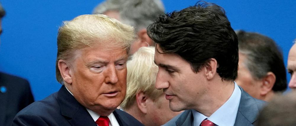 Das Verhältnis zwischen Trump und Trudeau, hier bei einem Nato-Treffen 2019, gilt schon länger als angespannt.