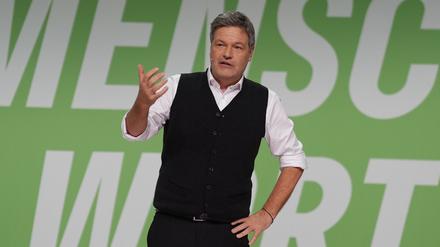 Kanzlerkandidat der Grünen und Bundesminister für Wirtschaft und Klimaschutz: Robert Habeck.