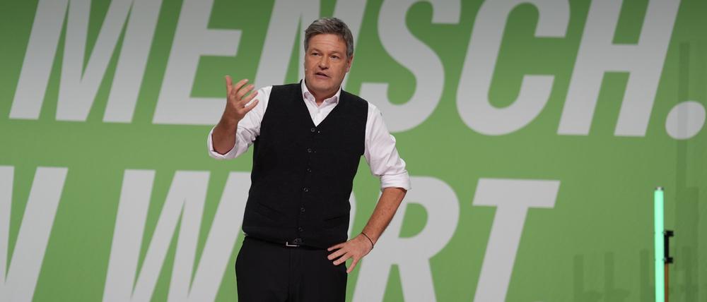 Kanzlerkandidat der Grünen und Bundesminister für Wirtschaft und Klimaschutz: Robert Habeck.