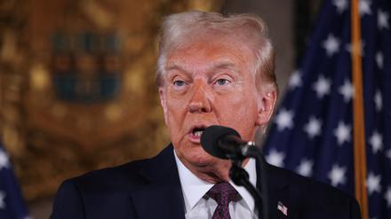 Donald Trump bei einer Pressekonferenz am 7. Januar in Mar-a-Lago, Florida.