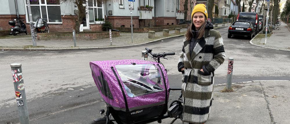 Julia Ehrenreich, Gründerin einer Firma für Lastenrad-Verdecke.