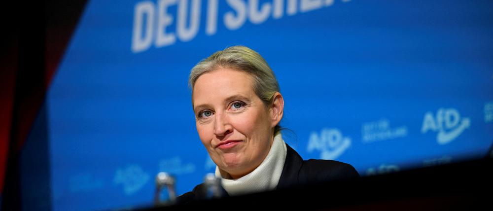 AfD-Chefin Alice Weidel bei ihrer Nominierung als Kanzlerkandidatin der Partei