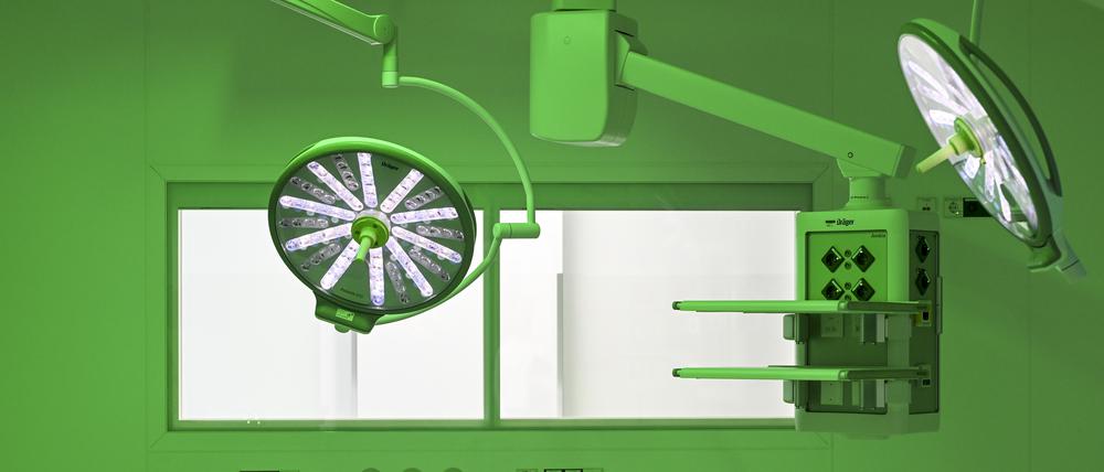 Blick in einen OP-Saal in der Rettungsstelle vom Vivantes Auguste-Viktoria-Klinikum.