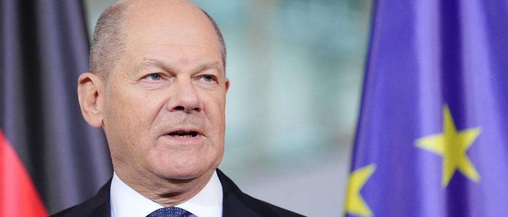 Bundeskanzler Scholz gibt Pressestatement