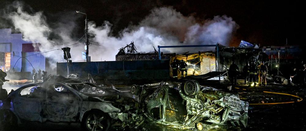 Die südostukrainische Industriestadt Saporischschja ist regelmäßig Ziel russischer Angriffe mit Gleitbomben und Raketen. (Archivbild)