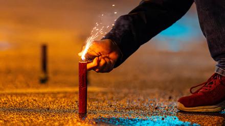 Impression aus der Silvesternacht 2023/24 in Berlin