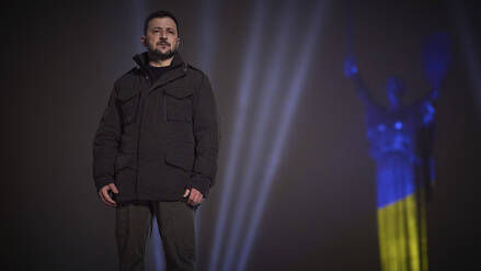 Präsident Wolodymyr Selenskyj führt sein Land bereits ins fünfte Kriegsjahr.