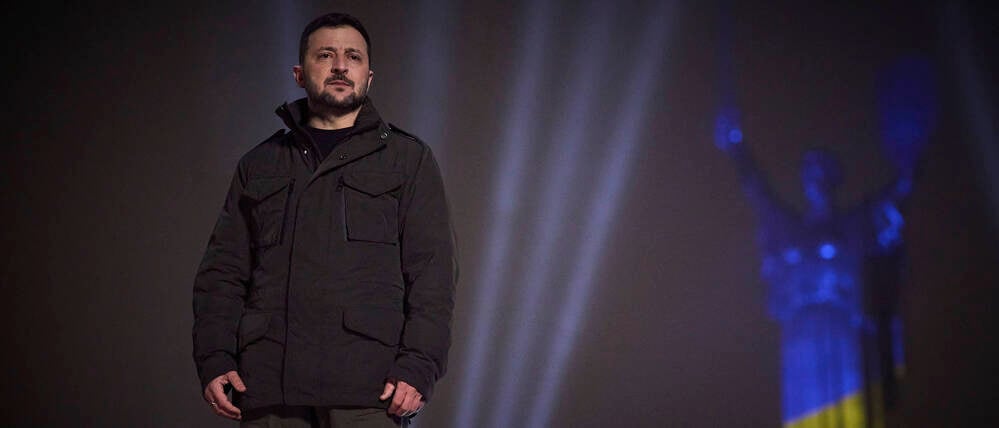 Präsident Wolodymyr Selenskyj führt sein Land bereits ins fünfte Kriegsjahr.