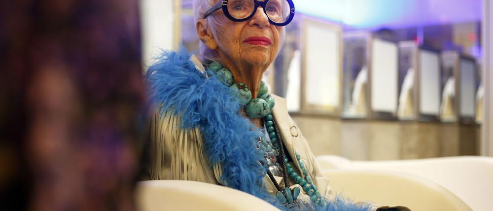 Iris Apfel im Jahr 2016.
