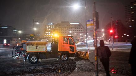 Der Winterdienst der BSR hat viel zu tun. 