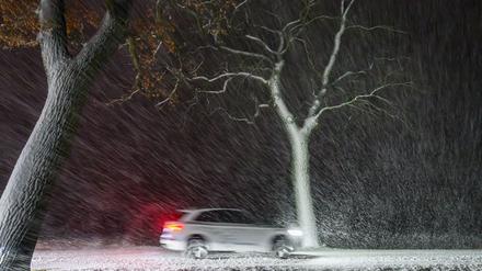 In der Nacht ist in Brandenburg und Berlin viel Schnee gefallen. 