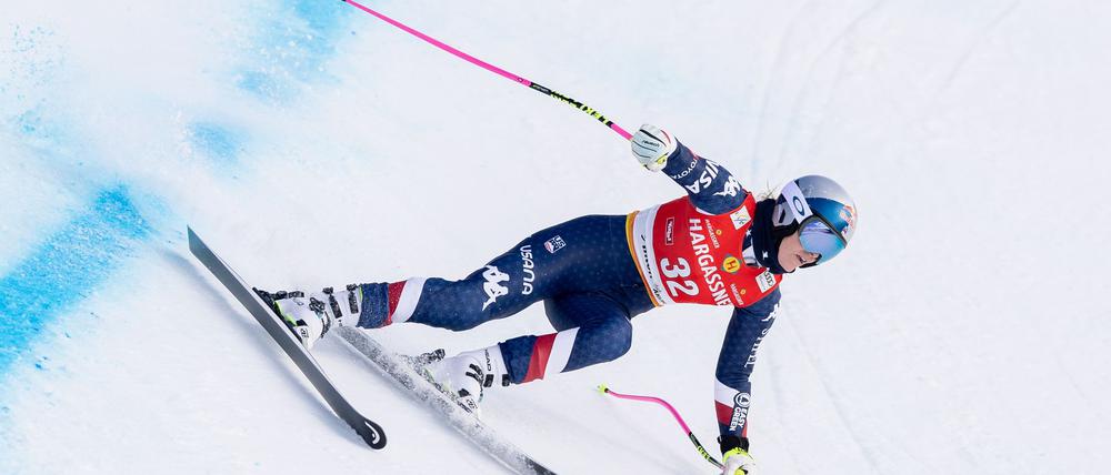 Lindsey Vonn zeigte in der Abfahrt von St. Anton eine starke Vorstellung.