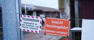 Schutzmaßnahmen sind angelaufen nach dem Ausbruch der Maul- und Klauenseuche.