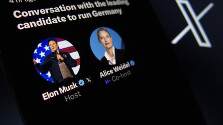 Elon Musk interviewte Alice Weidel live auf X.
