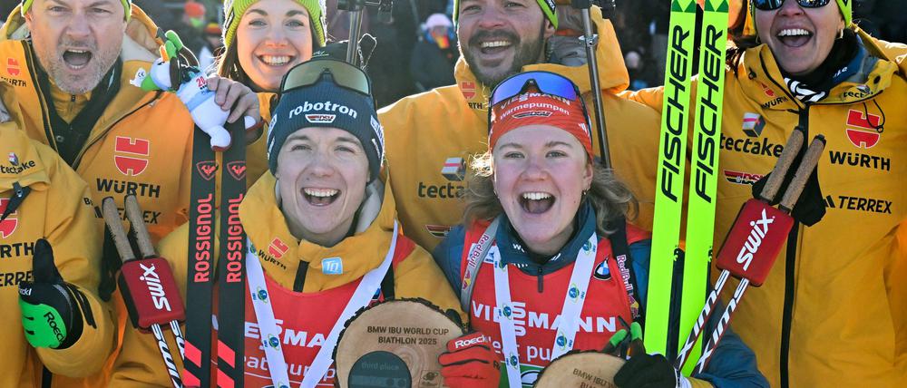 Selina Grotian und Justus Strelow (beide M) holen einen wichtigen Erfolg für das deutsche Team.