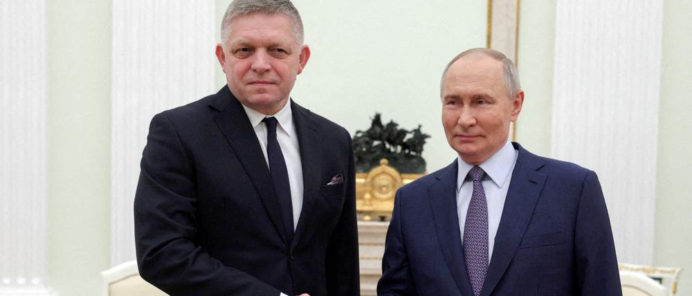 Der slowakische Premier Robert Fico war im Dezember zu Besuch beim russischen Präsidenten Wladimir Putin.