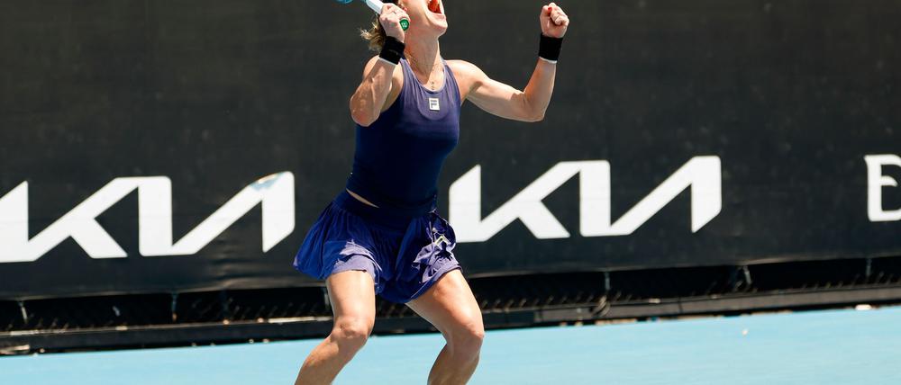 Jubelte über ihren hart erkämpften Erstrundensieg: Laura Siegemund