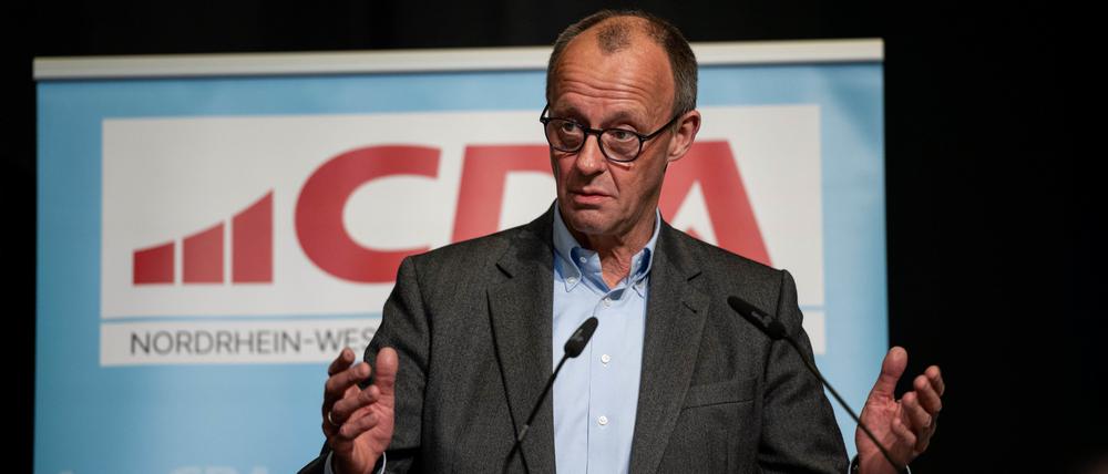 Friedrich Merz, CDU-Vorsitzender und Kanzlerkandidat seiner Partei, spricht bei der Betriebsrätekonferenz der Christlich-Demokratischen Arbeitnehmerschaft (CDA) in Bochum.