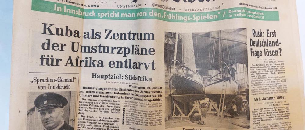 Die Zeitung wurde im Bahnhofgebäude von Bad Grund gefunden.