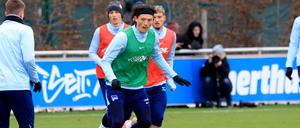 Zurück im Spiel. Bei der Partie Rot gegen Blau trug Fabian Rees grün.