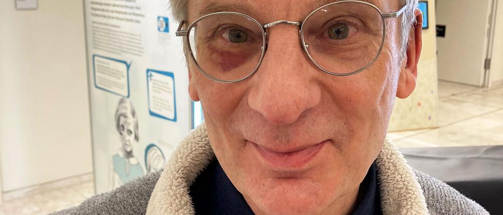 Hans-Christoph Berndt hat sich beim Parteitag in Riesa nach eigenen Angaben ein blaues Auge zugezogen.