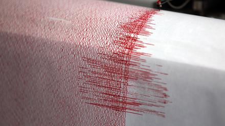 Ein Seismograf verzeichnet Ausschläge durch Erderschütterungen (Symbolbild).