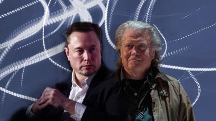 Steve Bannon (r.) hat es auf Elon Musk abgesehen.