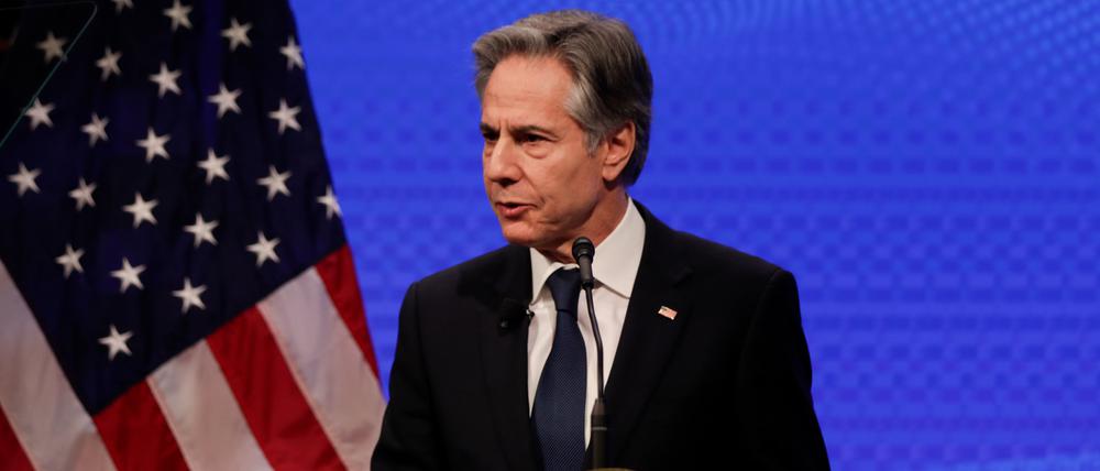 US-Außenminister Anthony Blinken hält eine Rede vor dem Atlantic Council. Eine Vereinbarung über eine Waffenruhe zwischen Israel und der Hamas im Gazastreifen ist nach Angaben der US-Regierung so nahe wie «noch nie zuvor». 