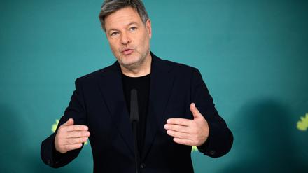 Minister Robert Habeck am Dienstag in Berlin - vor dem Auftritt bei Twitch.