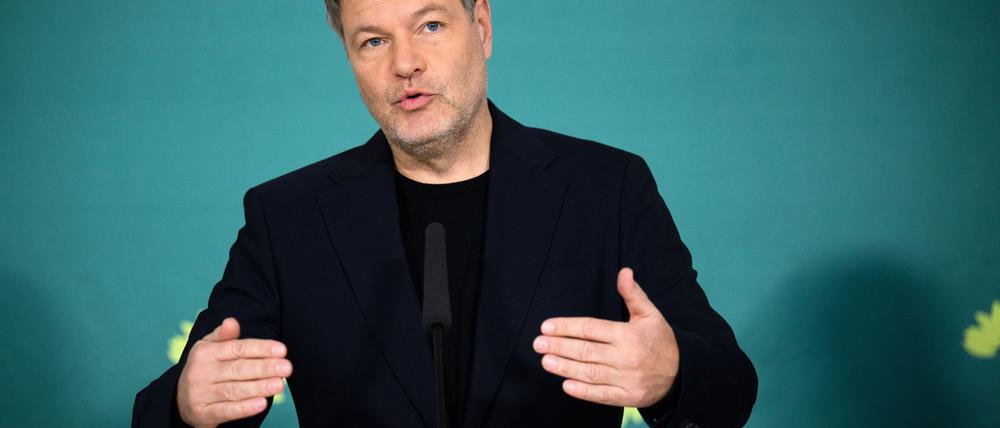 Minister Robert Habeck am Dienstag in Berlin - vor dem Auftritt bei Twitch.