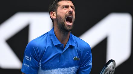 Novak Djokovic jubelt beim Zweitrundensieg bei den Australian Open